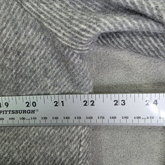 Womens Appleseeds Gray Wool Blend Overcoat Button Front & Pockets Lined Size L - Picture 8 of 9